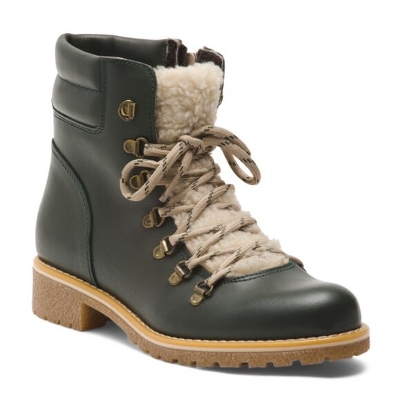 NEW ERIC MICHAEL Made In Portugal Waterproof Franki Leather Lace Up Boots 663mn - Picture 1 of 2